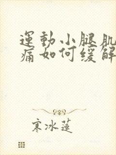 运动小腿肌肉酸痛如何缓解封面