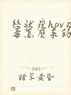 丝状疣hpv病毒怎么来的