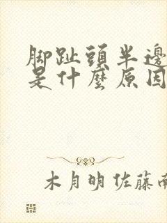 脚趾头半边麻木是什么原因