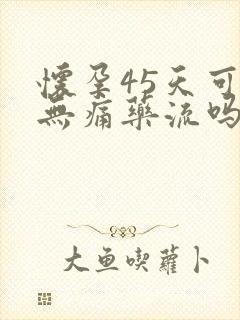 怀孕45天可以无痛药流吗