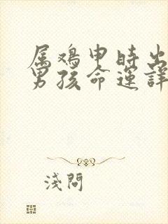 属鸡申时出生的男孩命运详解