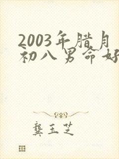 2003年腊月初八男命好不好封面