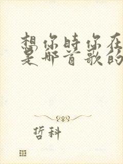 想你时你在哪里是哪首歌的歌词封面