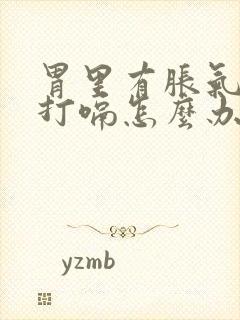 胃里有胀气老是打嗝怎么办封面