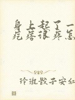 身上起了一片红疙瘩很疼怎么回事封面