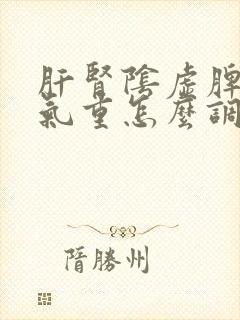 肝肾阴虚脾虚湿气重怎么调理