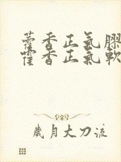 藿香正气胶囊和霍香正气软胶囊的区别封面