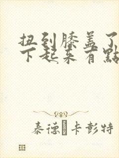 扭到膝盖了,蹲下起来有点痛