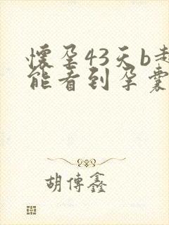 怀孕43天b超能看到孕囊吗