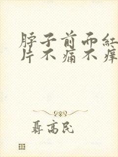 脖子前面红了一片不痛不痒