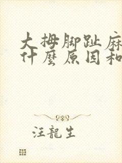 大拇脚趾麻木是什么原因和征兆封面