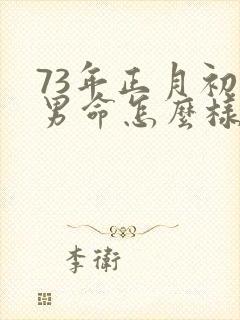 73年正月初二男命怎么样