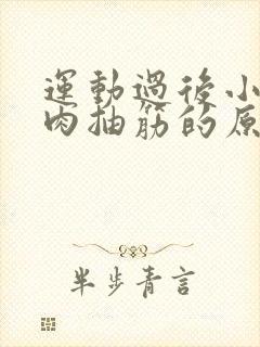 运动过后小腿肌肉抽筋的原因