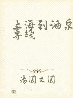 上海到酒泉货运专线