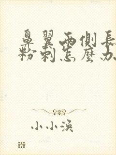 鼻翼两侧长白色粉刺怎么办