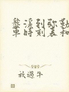 盘溪到弥勒的汽车时刻表和票价