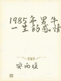1985年男牛一生的感情命运