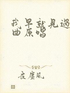 我早就见过你歌曲原唱