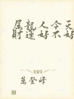 属龙人今天打牌财运好不好?