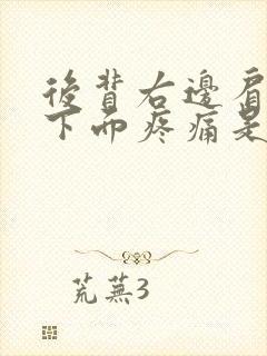 后背右边肩胛骨下面疼痛是什么原因封面