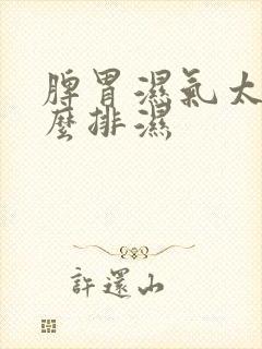 脾胃湿气太重怎么排湿