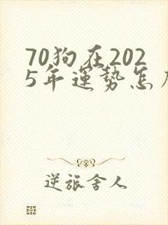 70狗在2025年运势怎么样