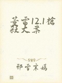 董雷12.1枪杀大案