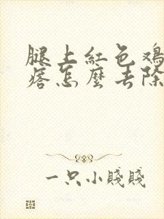 腿上红色鸡皮疙瘩怎么去除