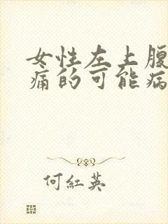 女性左上腹部疼痛的可能病因封面