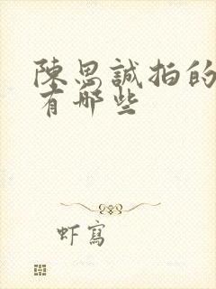 陈思诚拍的电影有哪些