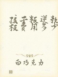 孩子叛逆教育学校费用多少