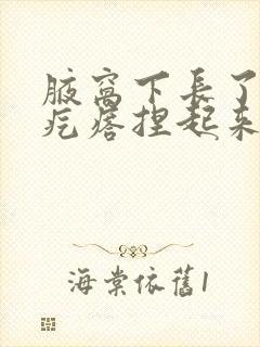 腋窝下长了一个疙瘩捏起来很疼