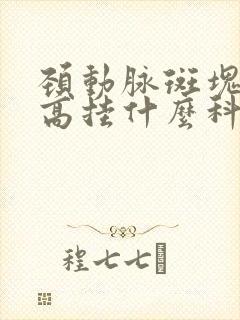 颈动脉斑块血脂高挂什么科