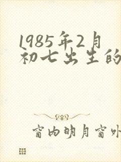 1985年2月初七出生的是什么命