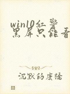 win10红警黑屏只能看见鼠标