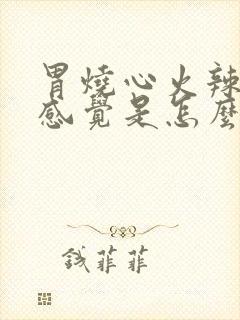 胃烧心火辣辣的感觉是怎么回事封面