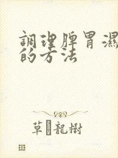 调理脾胃湿气重的方法