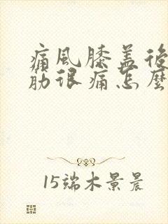 痛风膝盖后部窝筋很痛怎么办