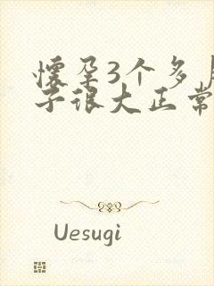 怀孕3个多月肚子很大正常吗