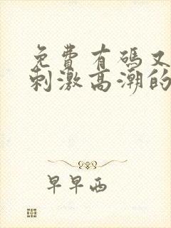 免费有码又爽又刺激高潮的视频