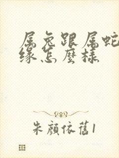 属兔跟属蛇的姻缘怎么样