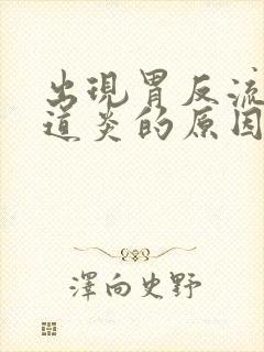 出现胃反流性食道炎的原因