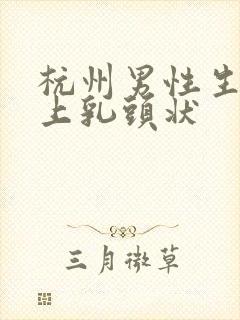 杭州男性生殖器上乳头状封面