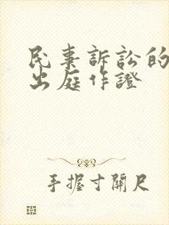 民事诉讼的证人出庭作证