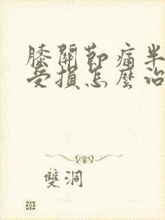 膝关节痛半月板受损怎么治