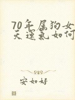 70年属狗女今天运气如何封面