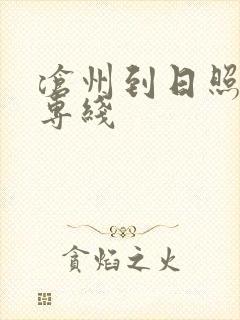 沧州到日照物流专线