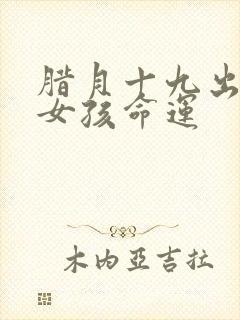 腊月十九出生的女孩命运