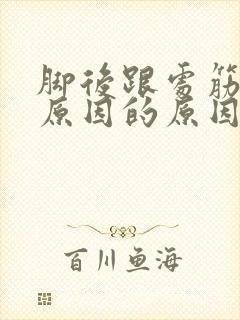 脚后跟处筋疼的原因的原因