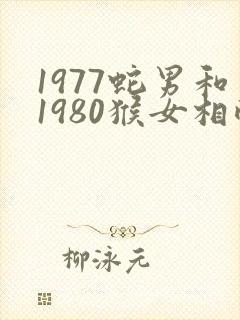 1977蛇男和1980猴女相配吗封面